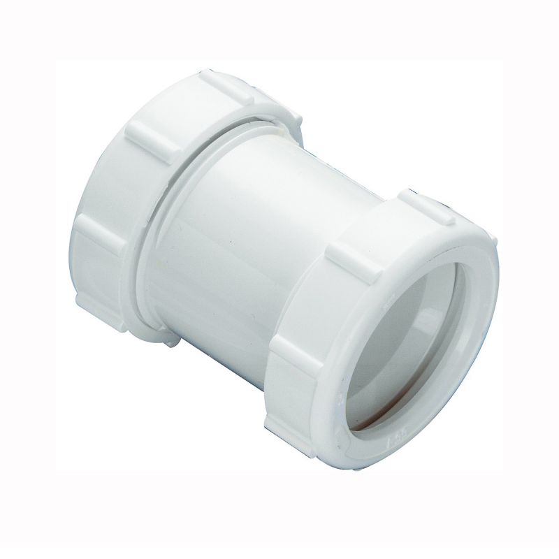 Plumb Pak PP20554 Sink Drain Coupling, 1-1/2 in, Slip Joint, PVC, White White
