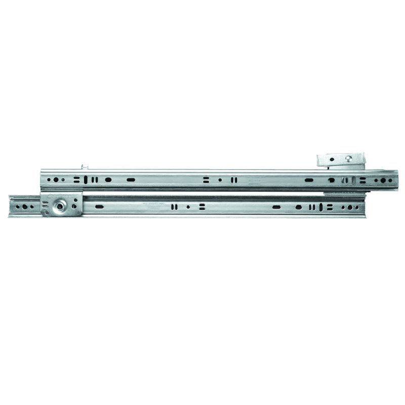 Knape &amp; Vogt 1300P ZC 16 Drawer Slide, 75 lb, 16 in L Rail, 1/2 in W Rail, Steel, Zinc