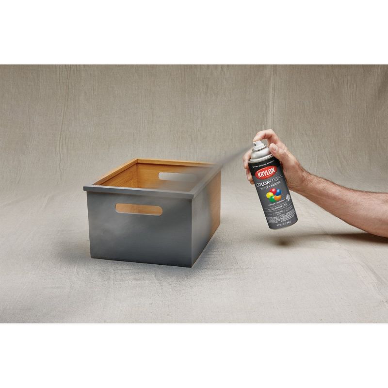 Krylon ColorMaxx Spray Paint + Primer Smoke Gray, 12 Oz.
