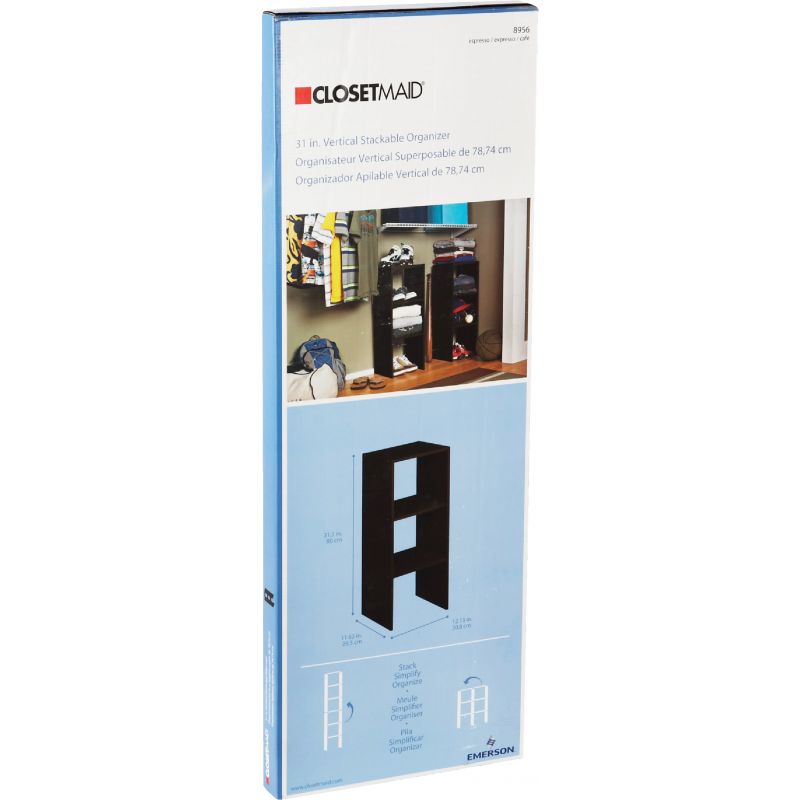 ClosetMaid Vertical Storage Stacker Organizer Espresso