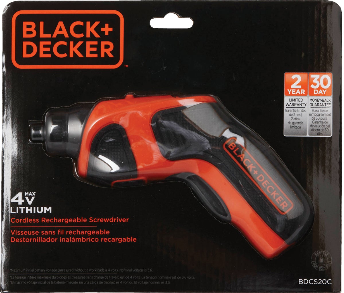 Buy Black Decker 4V MAX Lithium Ion Cordless Screwdriver