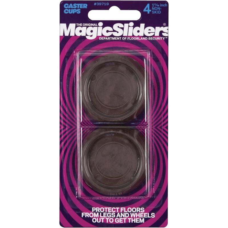 Magic Sliders Non-Skid Furniture Leg Cup 1-11/16 In., Brown