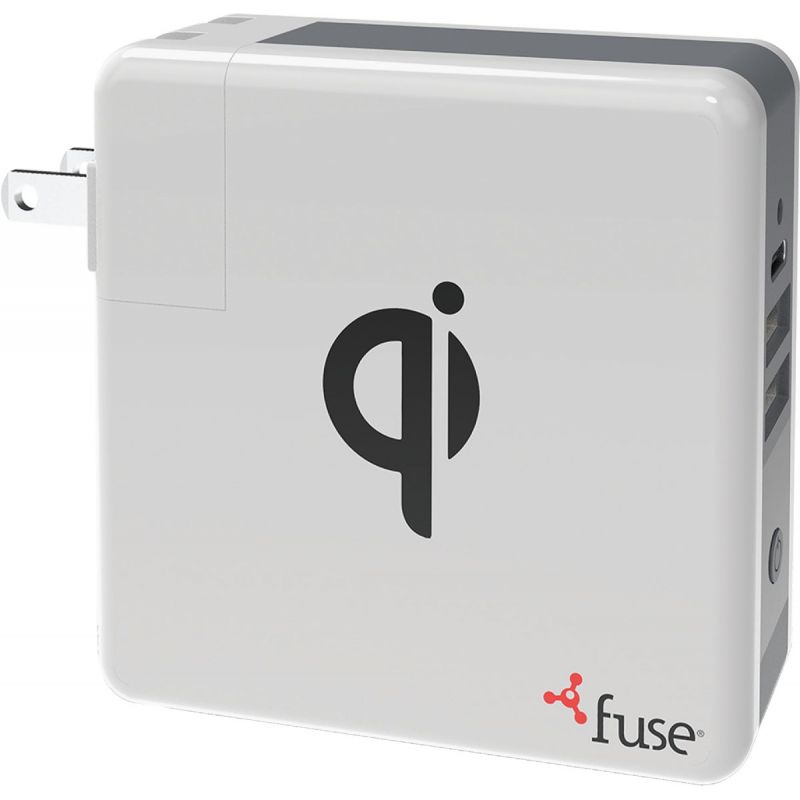 Fuse 3-In-1 Portable Qi Wireless USB Charger White &amp; Gray