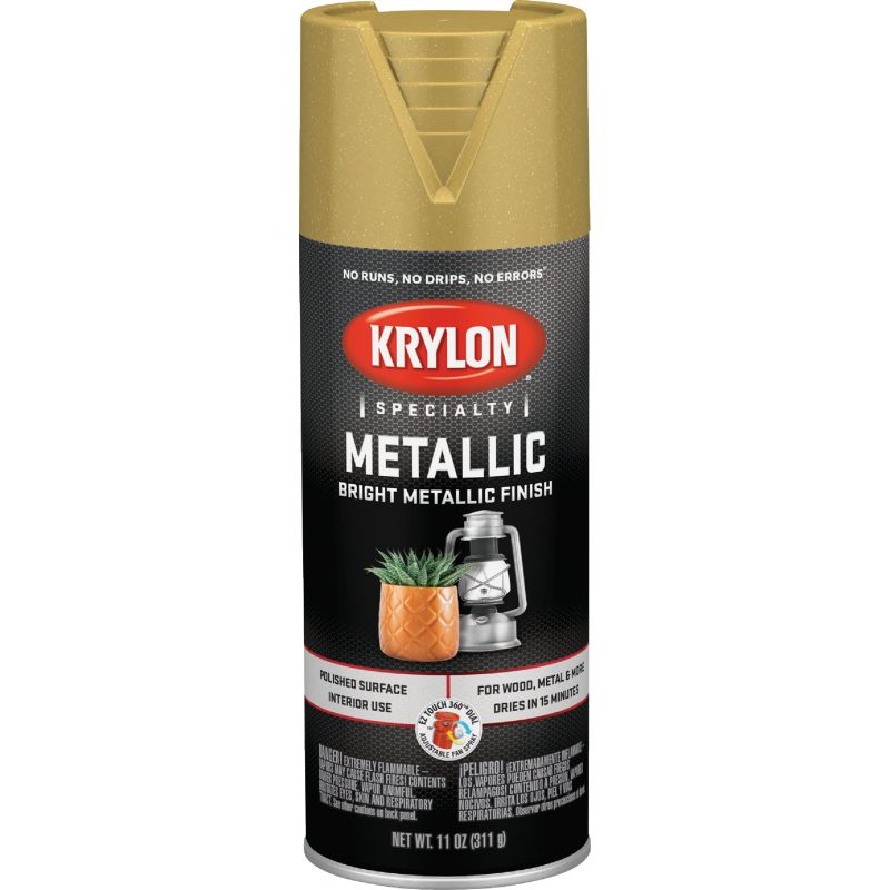 Krylon Metallic Spray Paint Bright Gold, 12 Oz.