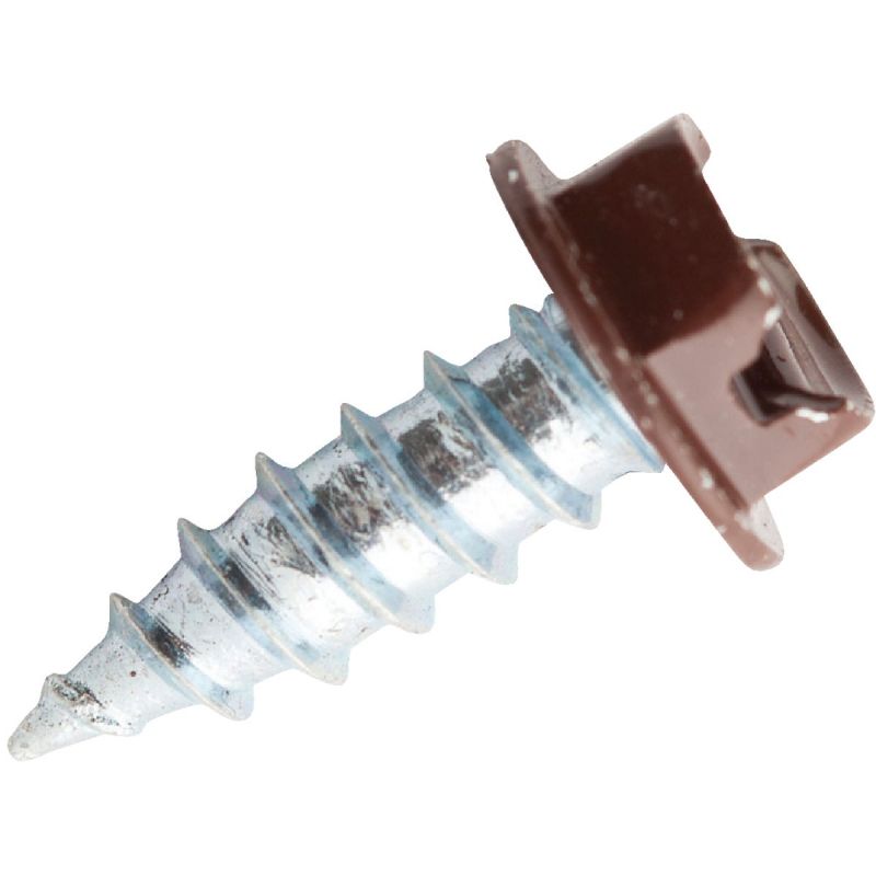 Do it Slotted Hex Washer Head Zip Screw Brown