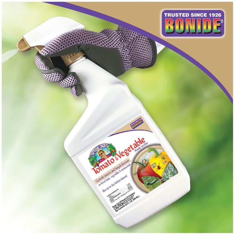 Bonide 688 Tomato and Vegetable, Liquid, Spray Application, 1 qt Light Yellow/Opaque
