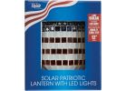 Alpine Patriotic Americana Solar LED Patio Lantern Multi (Pack of 4)