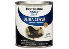 Rust-Oleum 267332 Multi-Purpose Paint, Water, Satin, Canyon Black, 1 qt, 120 sq-ft Coverage Area Canyon Black
