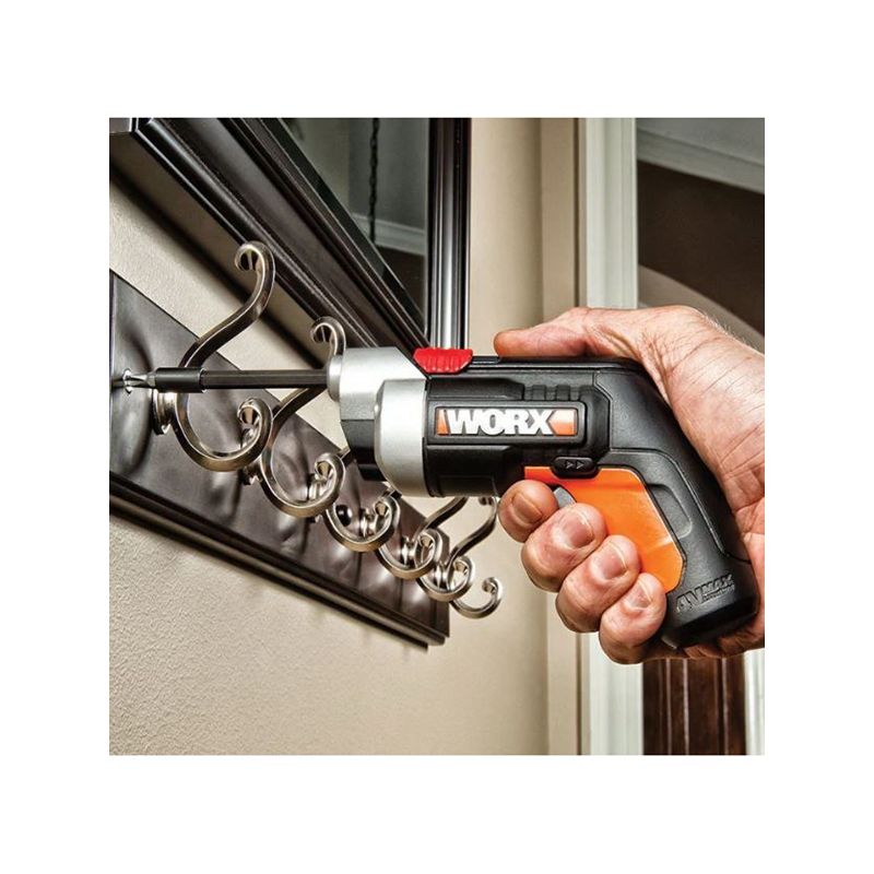 Worx WX252L XTD Xtended Reach Driver, Battery Included, 4 V, 1.5 Ah, 1/4 in Chuck, Hex Chuck