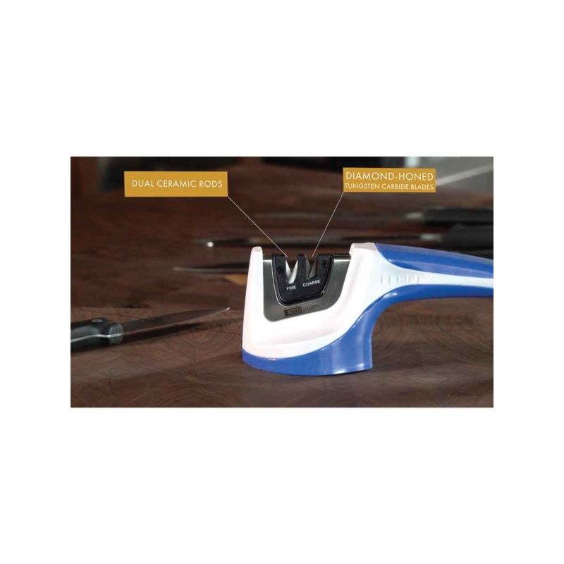 Accusharp 036E Knife Sharpener, Diamond-Honed Tungsten Carbide Abrasive