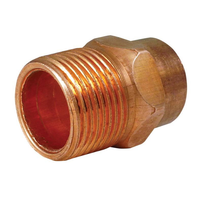 Elkhart Products 104 Series 30342 Pipe Adapter, 1 in, Sweat x MNPT, Copper