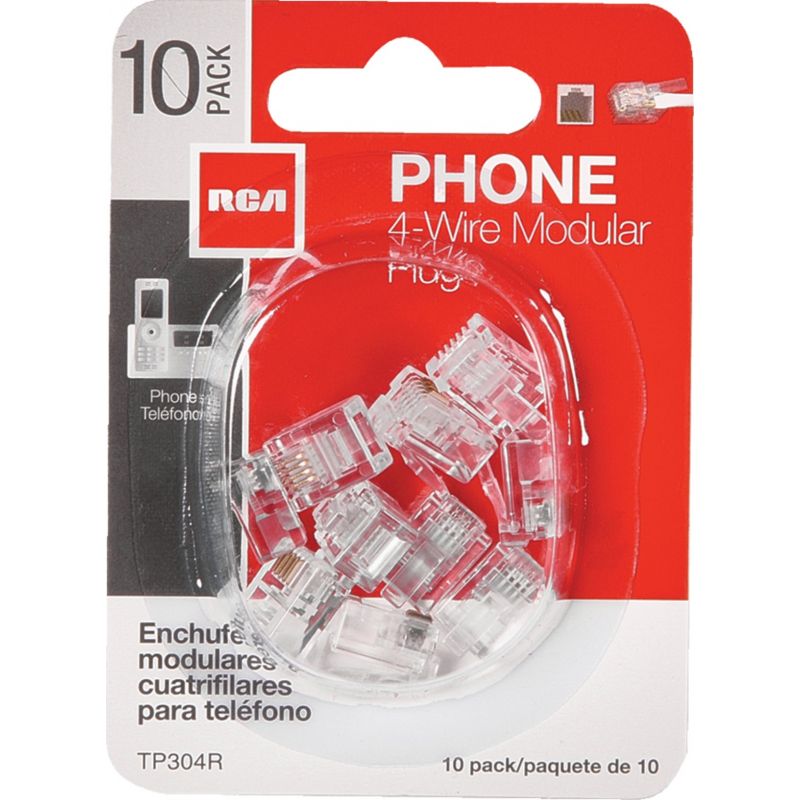 RCA Clear Modular Outlet Phone Plug Clear