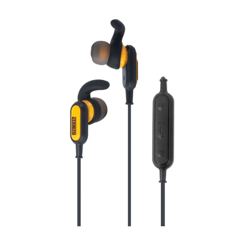 DeWALT 190 9935 DW2 Earphones, 5.0 Bluetooth, Black/Yellow Black/Yellow