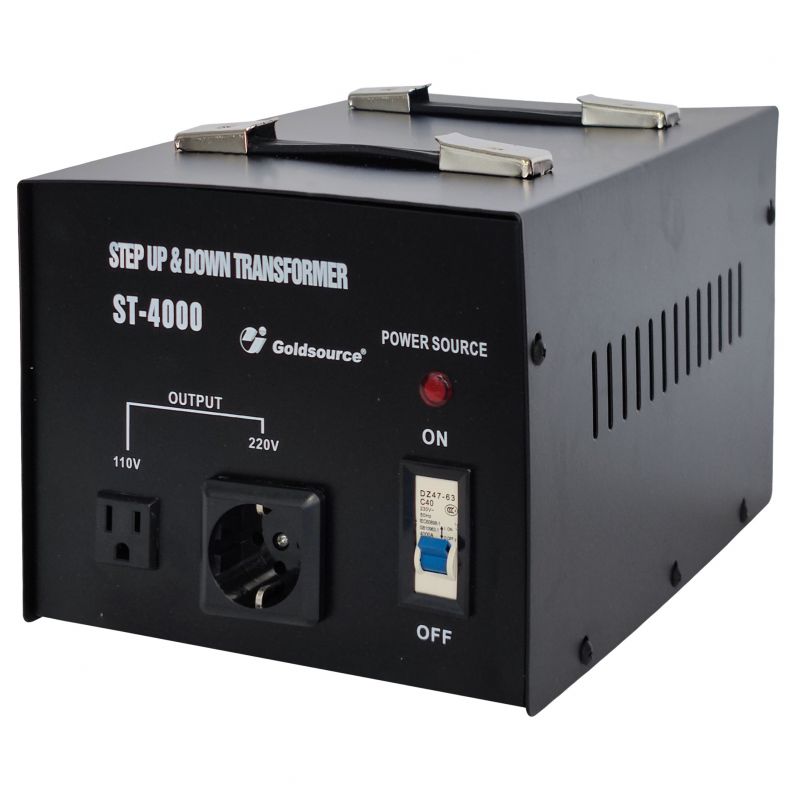 Goldsource ST Series Step Up and Step Down Transformer, 11-1/2 in L x 8-1/4 in W x 7 in H, 4000 W Black