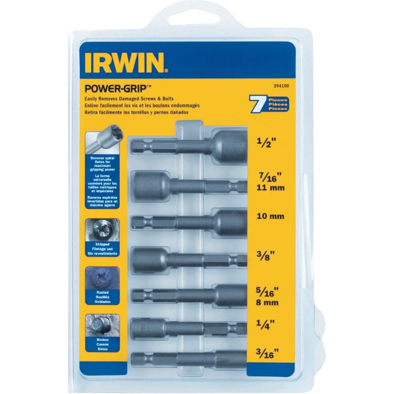 Irwin POWER GRIP 7-Piece Screw and Bolt Extractor Set