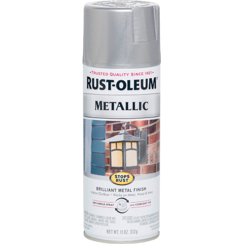 Rust-Oleum Stops Rust Metallic Spray Paint 11 Oz., Silver