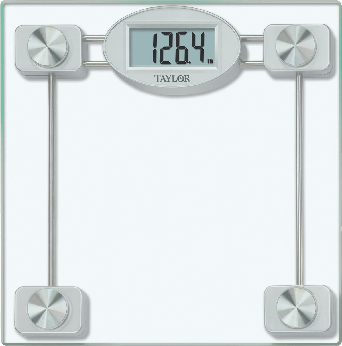 Taylor 400 lb. Digital Bathroom Scale, Chrome/Clear