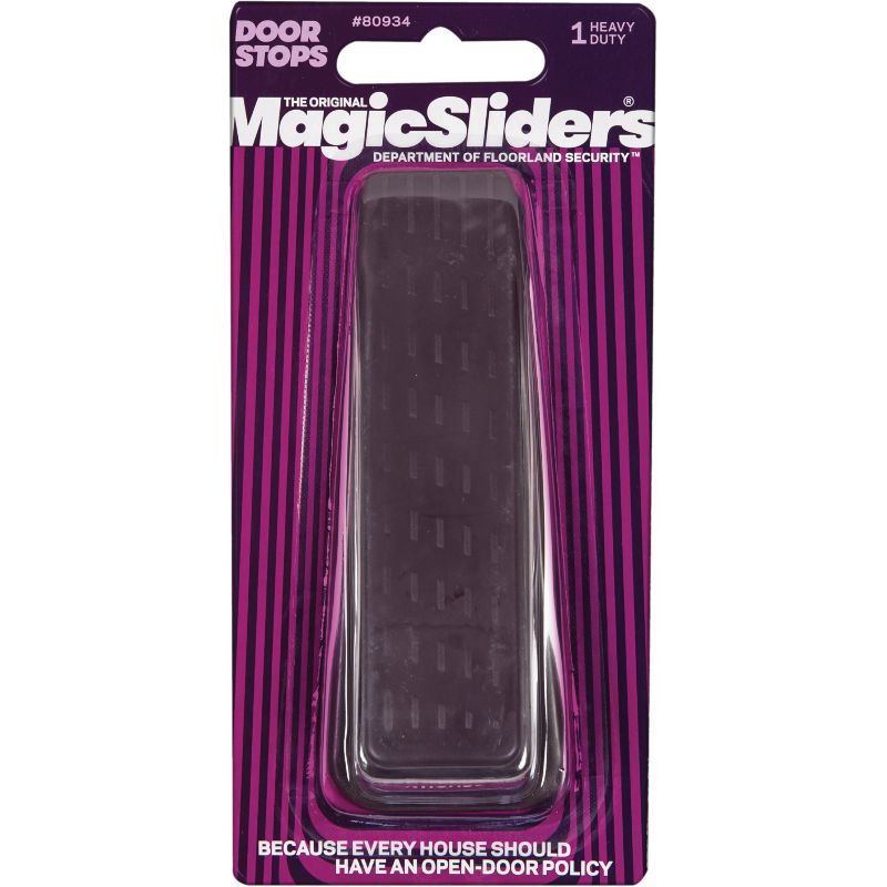 Magic Sliders Rubber Wedge Door Stop Brown