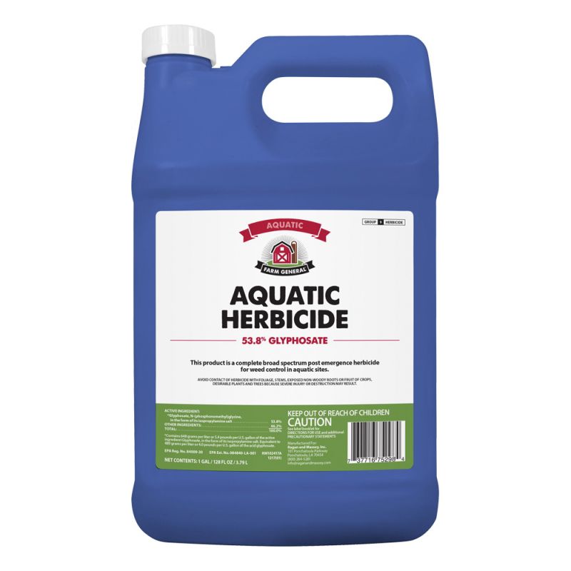 Farm General 75298 Aquatic Herbicide, Liquid, Spray Application, 1 gal, Bottle Pale Amber/Pale Brown