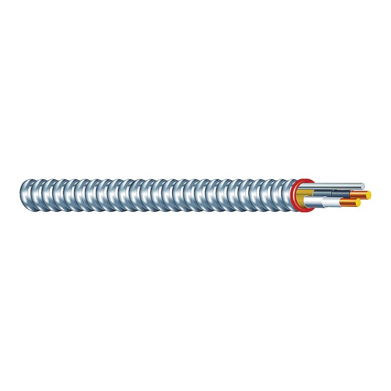 Southwire Duraclad 55278322 Armored Cable, 14 AWG Cable, 2 -Conductor, Copper Conductor, THHN/THWN Insulation