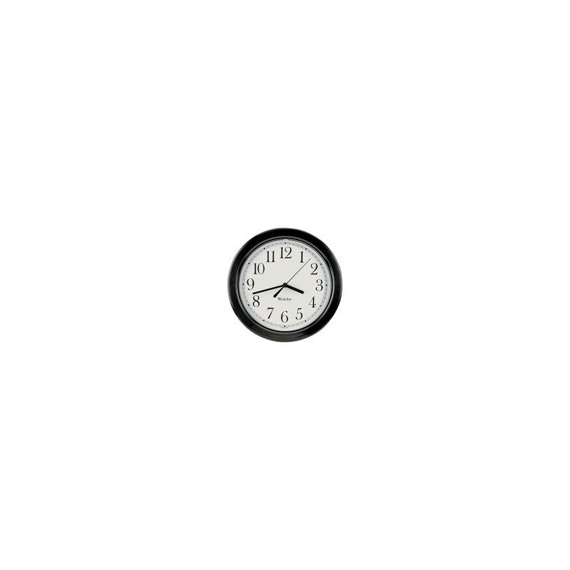 Westclox 46991A Clock, Round, Black Frame, Plastic Clock Face, Analog