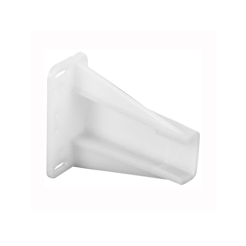 Prime-Line R7240 Drawer Track Backplate, 2-9/16 in W, Nylon, Raw White