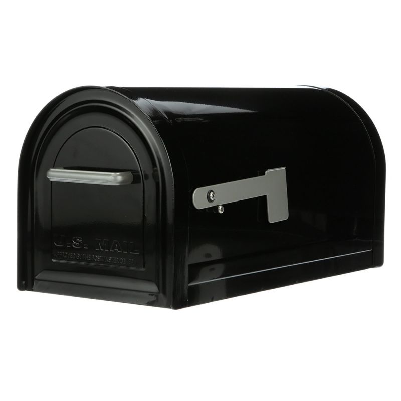 Gibraltar Mailboxes MB981B01 Mailbox, 1450 cu-in Capacity, Steel, Galvanized, 10.8 in W, 22.3 in D, 11 in H, Black 1450 Cu-in, Black
