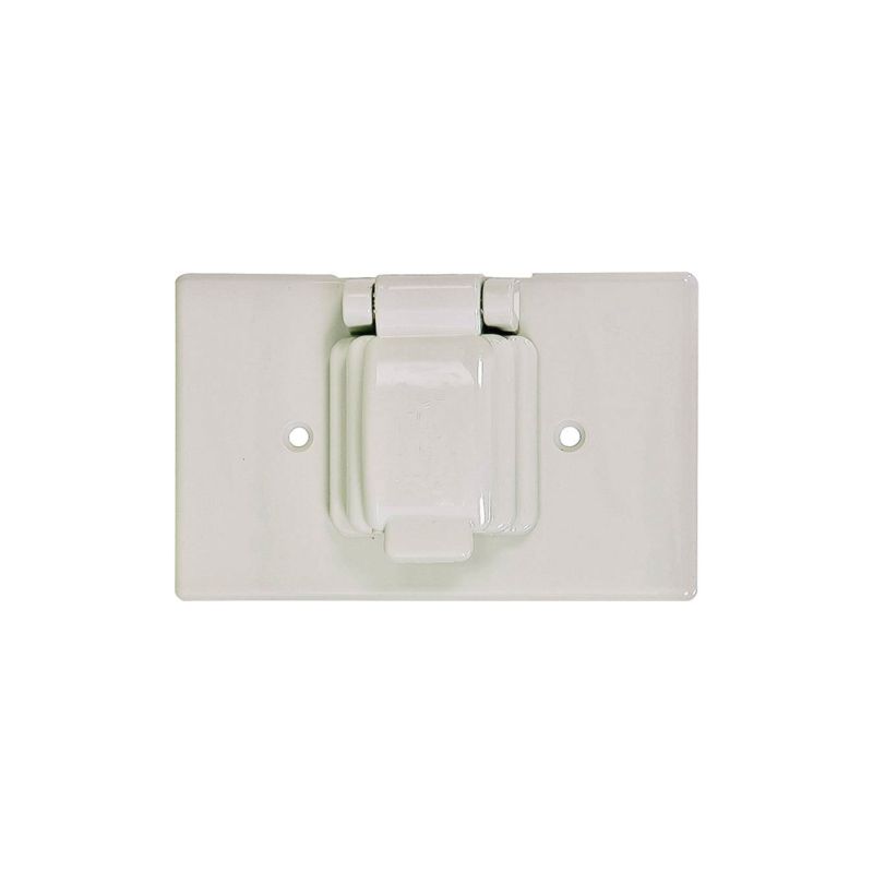 Eaton Wiring Devices S1961W-SP Cover, 4-9/16 in L, 2-7/8 in W, Thermoplastic, White White