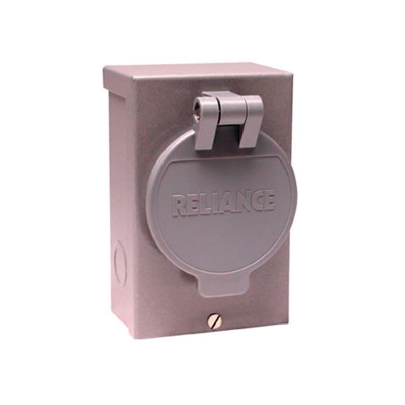 Reliance Controls PB30 Power Inlet Box, 30 A, 125/250 V, Gray Gray