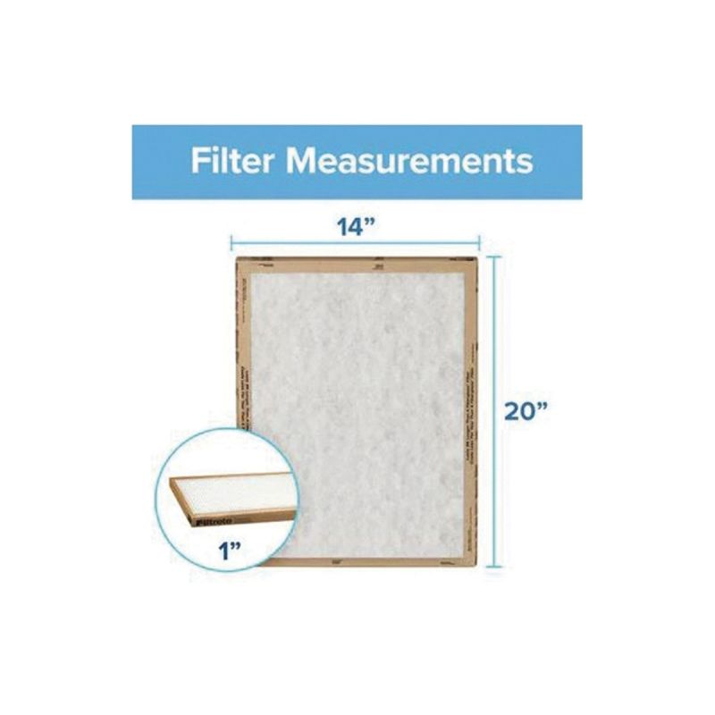 Filtrete FPL05-2PK-24 Air Filter, 20 in L, 14 in W, 2 MERV, For: Air Conditioner, Furnace and HVAC System (Pack of 24)