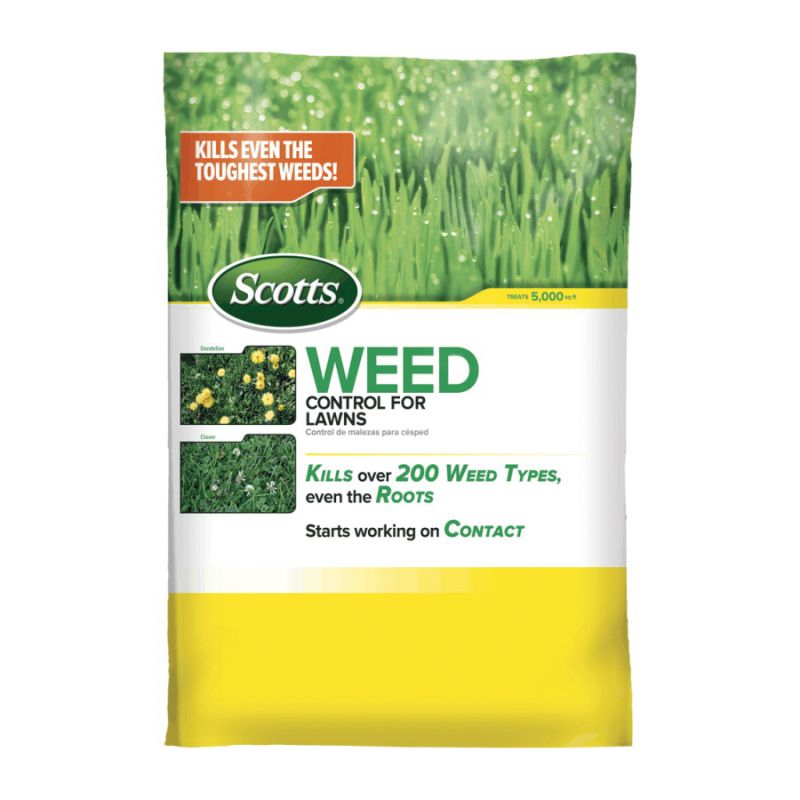 Scotts 49801C Weed Control, Solid, Spreader Application, 14 lb Bag Tan