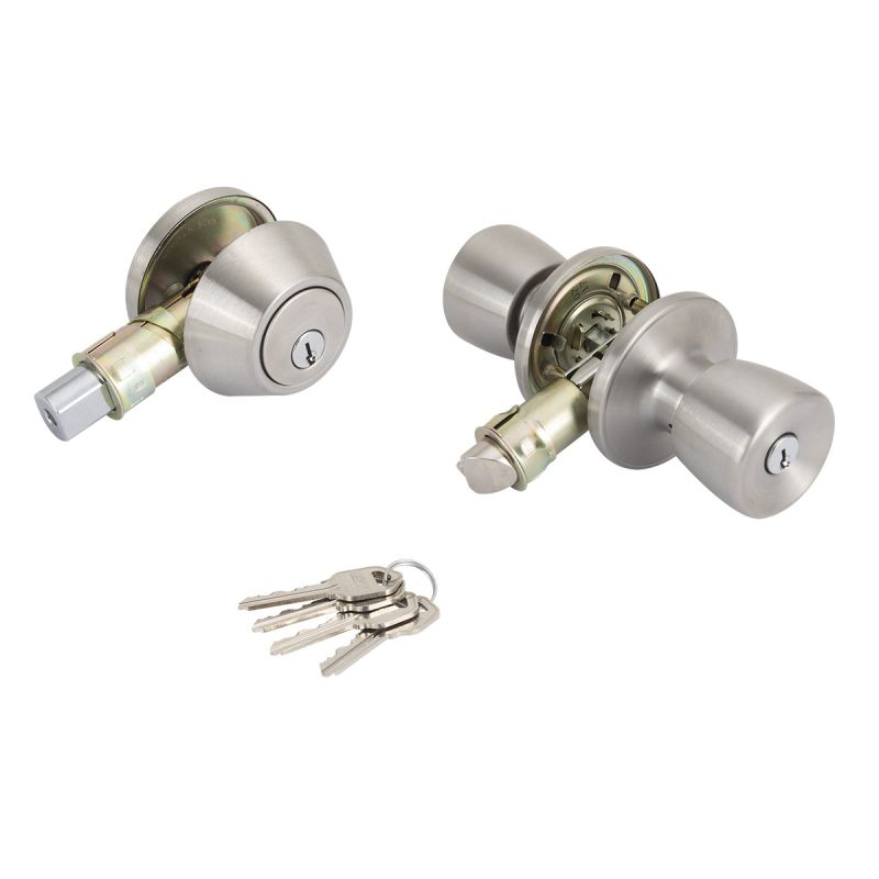 ProSource T-5764-D101SS Combination Lockset, Stainless Steel, Stainless Steel