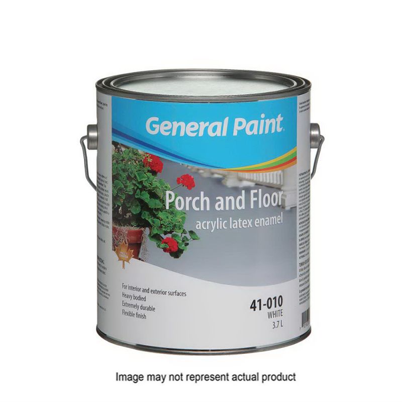 General Paint Porch &amp; Floor 41-090-16 Porch and Floor Enamel Paint, Eggshell, Twilight Gray, 1 gal Twilight Gray