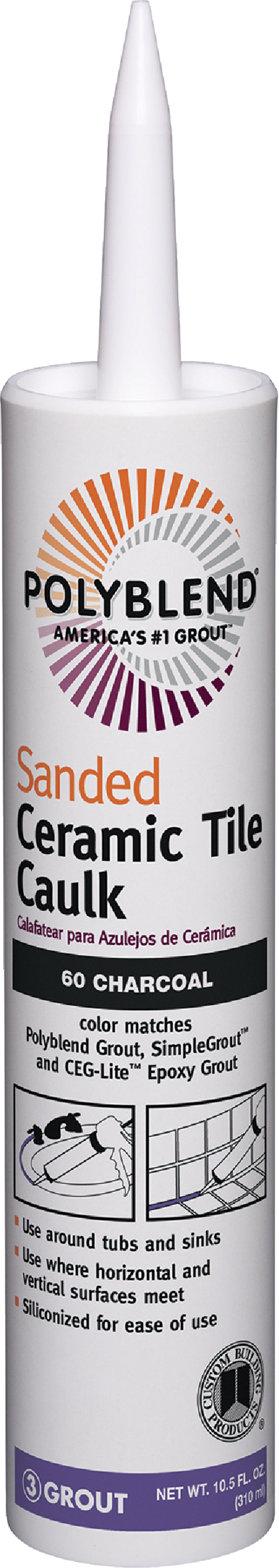Polyblend Ceramic Tile Caulk 10 5 Oz, How To Apply Ceramic Tile Caulk