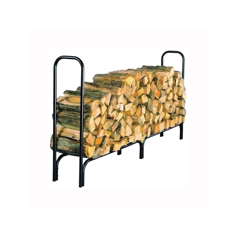 Shelter SLRXL Extra Large Log Rack, 13 in W, 96 in D, 45 in H, Steel Base, Powder-Coated, Black Black