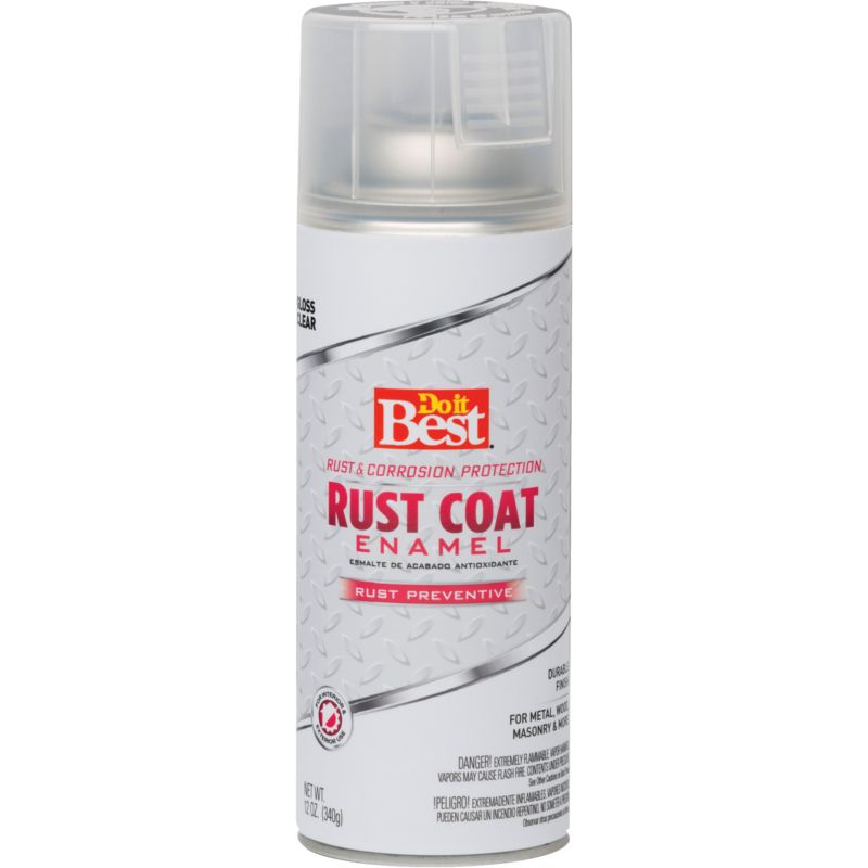 Do it Best Rust Coat Enamel Anti-Rust Spray Paint Clear, 12 Oz.