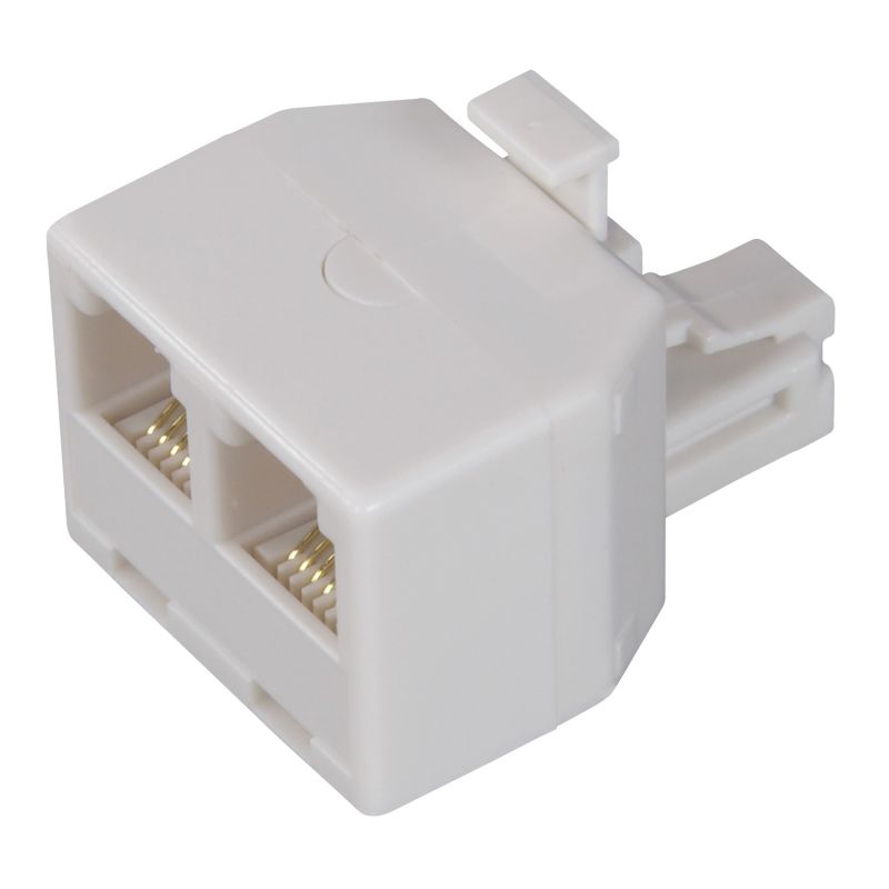 Zenith TS1001SPJ2W Telephone Splitter, 2 -Port/Way, White White