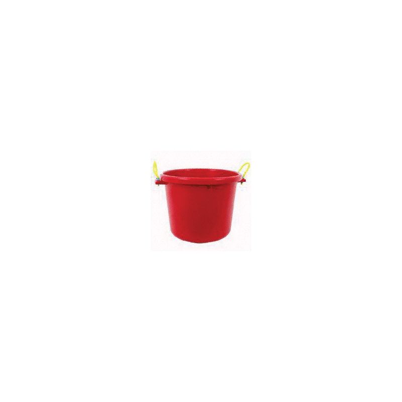 Fortex-Fortiflex MB-70R Barn Bucket, 70 qt Volume, Polyethylene/Rubber, Red Red
