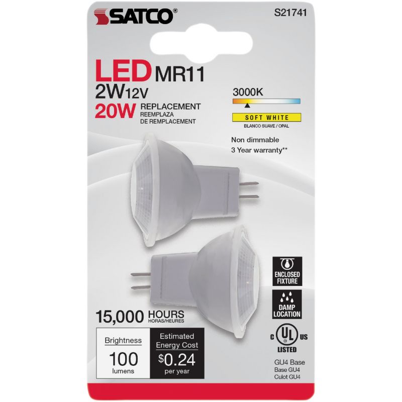 Onschuld tactiek Teken Buy Satco Nuvo MR11 GU4 LED Floodlight Light Bulb