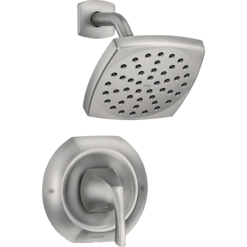 Moen Lindor Brushed Nickel 1-Handle Lever Shower Faucet