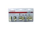 ProSource BS721BRA4F Deadbolt and Entry Lockset, Turnbutton Lock, Tulip Design, Polished Brass, 3 Grade, Brass