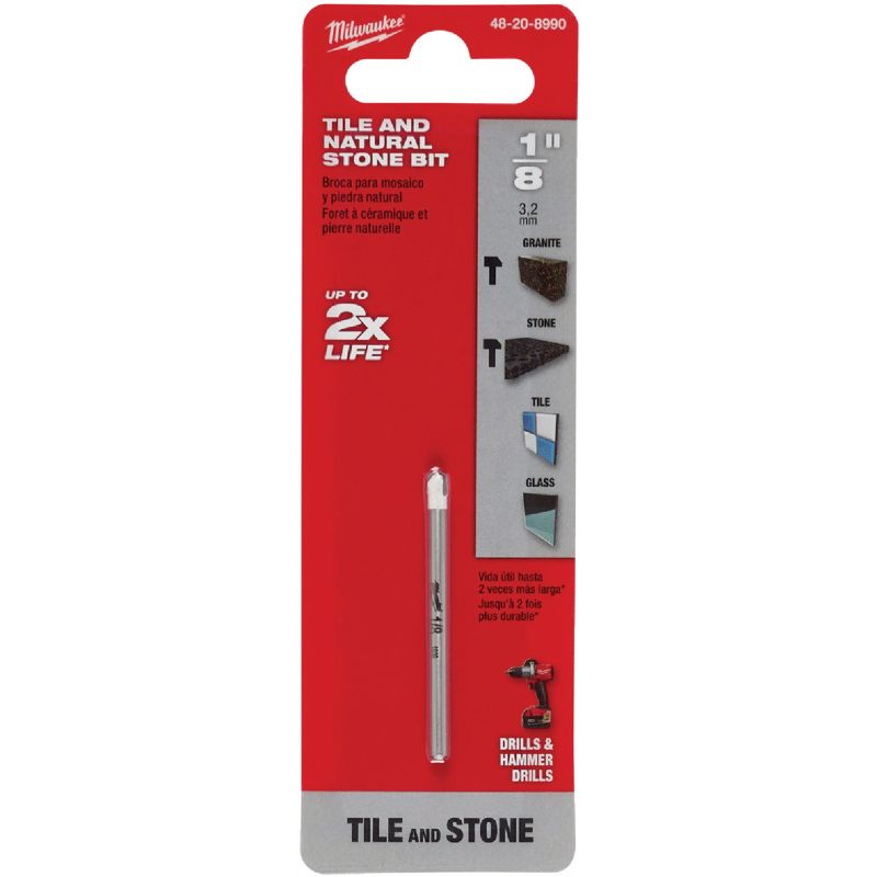 Milwaukee Natural Stone, Glass &amp; Tile Drill Bit 1/8 In.