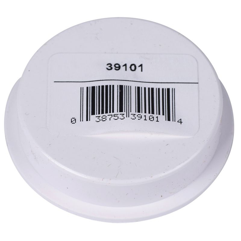 Oatey Knock-Out 39101 Test Cap with Barcode, 2 in Connection, ABS, White White