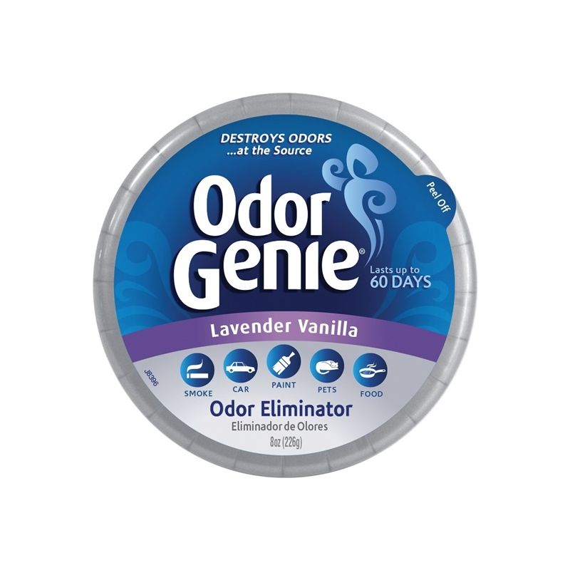 Odor Genie FG69LV Odor Eliminator, 8 oz, Solid, Lavender Vanilla Gray