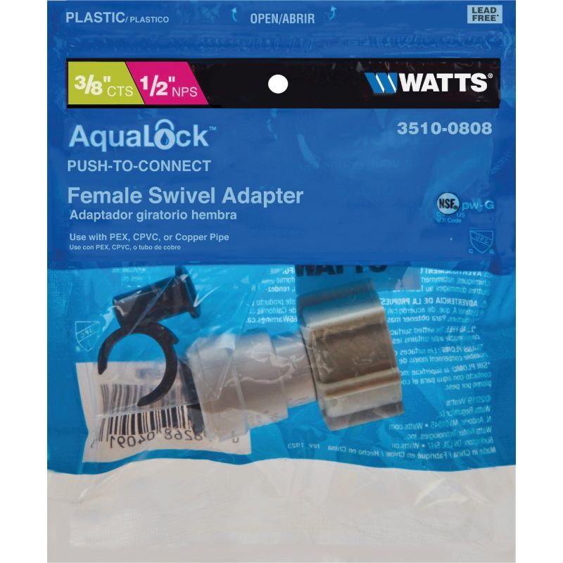 Watts Quick Connect Female Plastic Connector