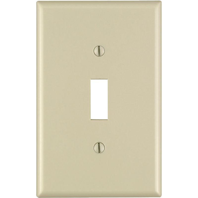 Leviton Mid-Way Thermoplastic Nylon Toggle Switch Wall Plate Ivory