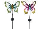 Moonrays Solar Butterfly Stake Light Lawn Ornament Multi (Pack of 16)