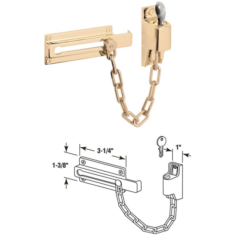 Defender Security Keyed Chain Door Lock