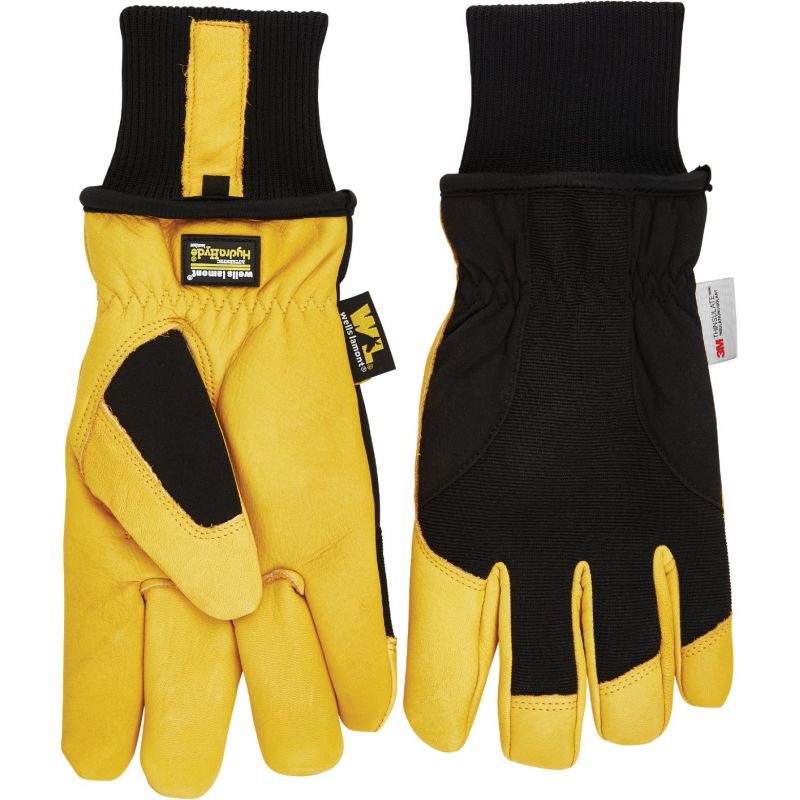 Wells Lamont Men’s Slip-On HydraHyde Full Leather Work Gloves |  Water-Resistant | X-Large