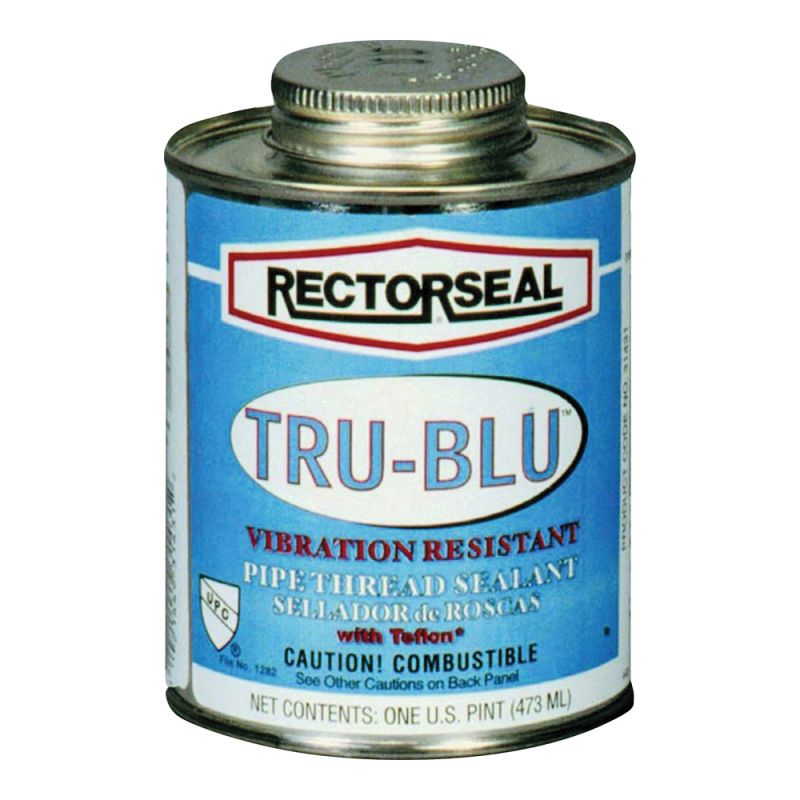 Rectorseal Tru-Blu 31631 Thread Sealant, 0.25 pt, Can, Paste, Blue Blue